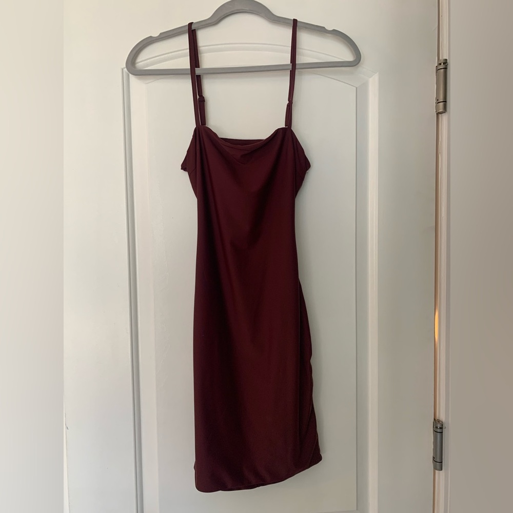 Dark red cocktail dress